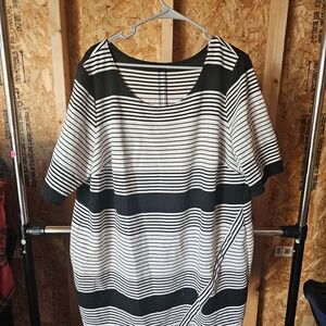 Striped Black and White Women's Dress